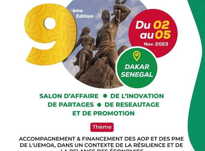 La capitale sénégalaise, Dakar abrite du 02 au 05 novembre 2023, la 9ième édition du Salon des Banques et PME de l’UEMOA