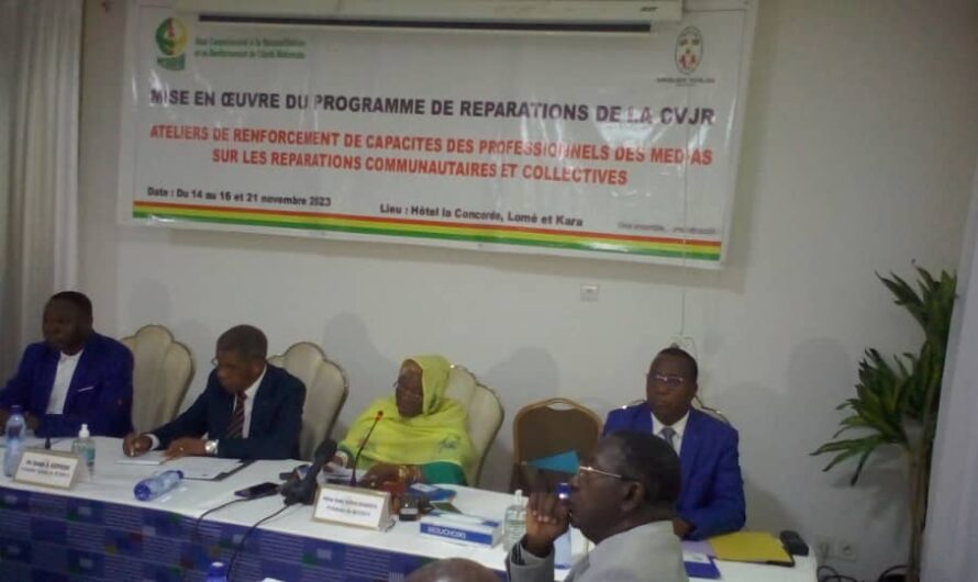 Togo : le HCRRUN renforce les capacités des journalistes sur les réparations communautaires et collectives