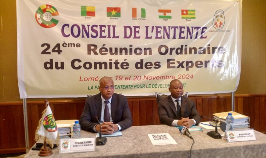 Intégration: la 24e session ordinaire du Comité des Experts du Conseil de l’Entente s’est ouverte à Lomé